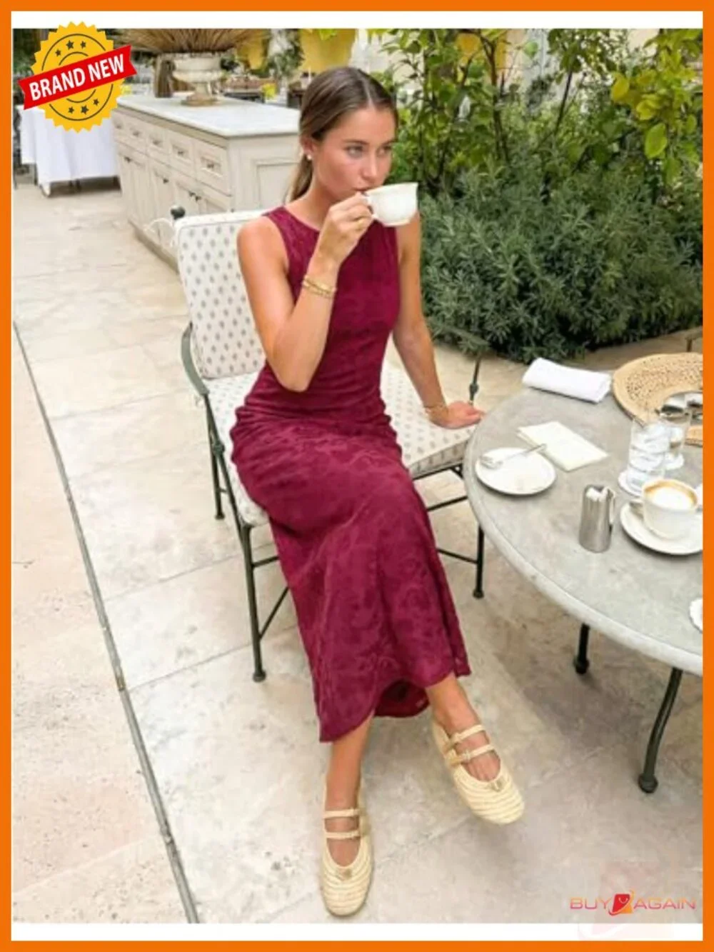 Women's Floral Bodycon Maxi Dress Sleeveless Tie Waist Formal Party